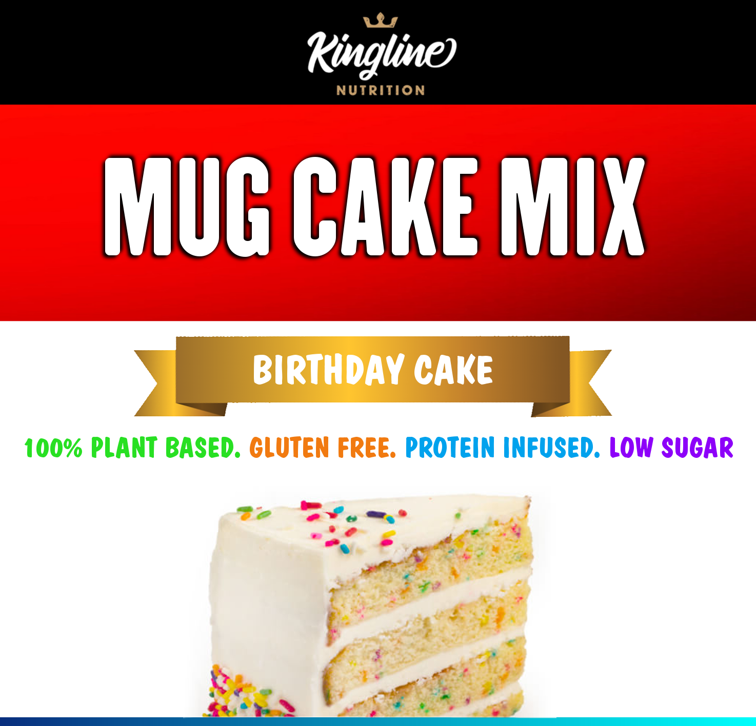Birthday Cake Instant Protein Mug Cake (Bulk Mix Bag for 10 Cakes)